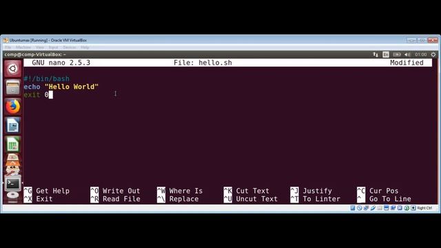 Hello World bash script in Linux смотреть онлайн