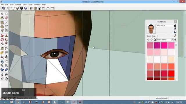 Design 3D Head using Sketchup смотреть онлайн