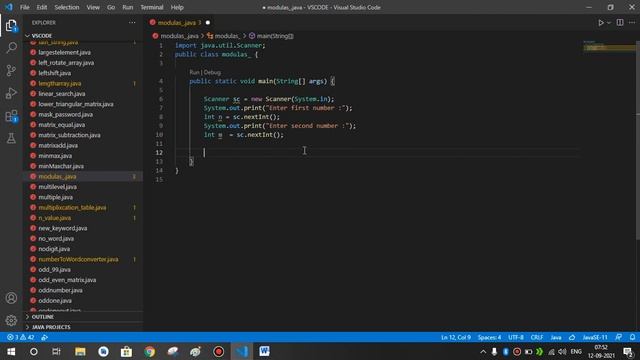Java program to calculate the modules of two numbers without using any inbuilt modulus operator смотреть онлайн