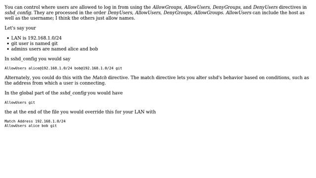 DevOps & SysAdmins: Limit ssh to local network, except for the git user (5 Solutions!!) смотреть онлайн