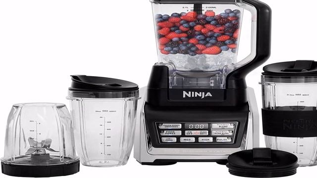 Bon produit - Nutri Ninja BL642 Mélangeur personnel et de comptoir avec base Auto-iQ 1200 W, piche смотреть онлайн
