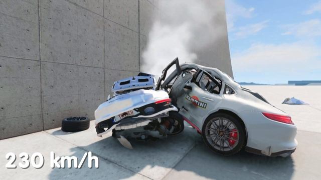 Porsche Panamera vs Porsche 911! 230 Km/H CRASH TEST! - BeamNg Drive смотреть онлайн