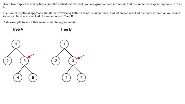 Finding corresponding node in a duplicate binary-tree смотреть онлайн