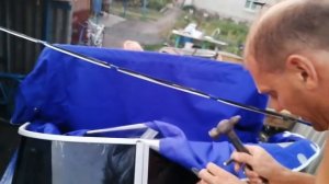 Установка ходового тента на лодку Днепр... От компании лодка 44.