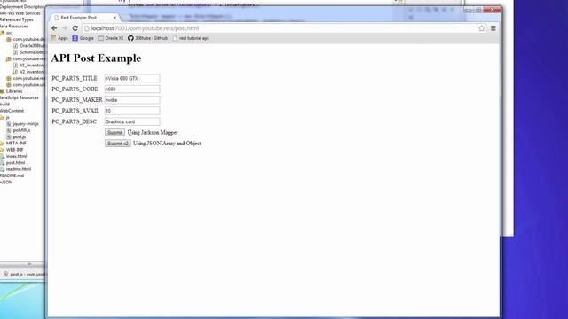 Java Restful Service Tutorial - Submitting data - Part 6 смотреть онлайн