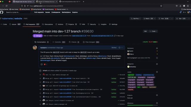 Kubernetes Release Team Docs- Followup to syncing k/website dev-[future] with merge conflict смотреть онлайн