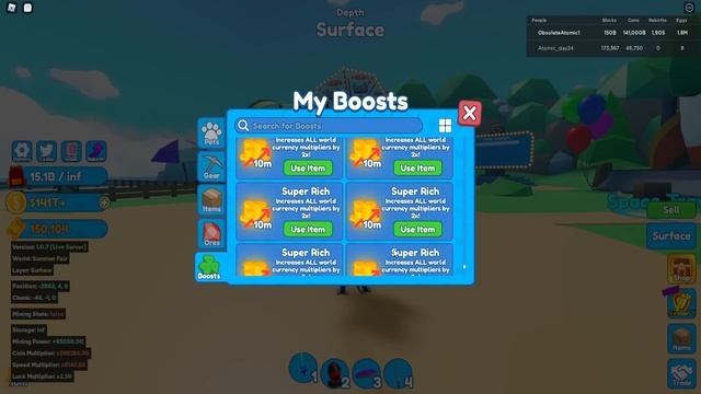 I sold 15.1B summer event blocks!! |Roblox Mining Simulator 2 смотреть онлайн