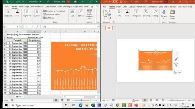 Memindahkan Diagram atau Grafik dari Excel ke Powerpoint смотреть онлайн