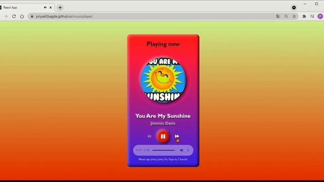 Music Player Project in Reactjs смотреть онлайн