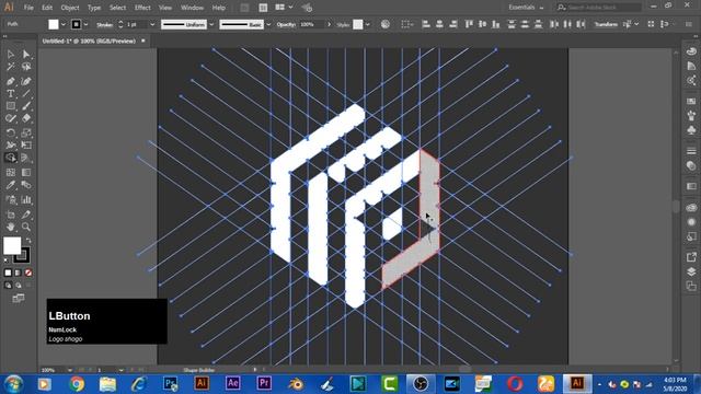 Adobe illustrator tutorial | easy for beginners | monogram logo | isometric logo смотреть онлайн