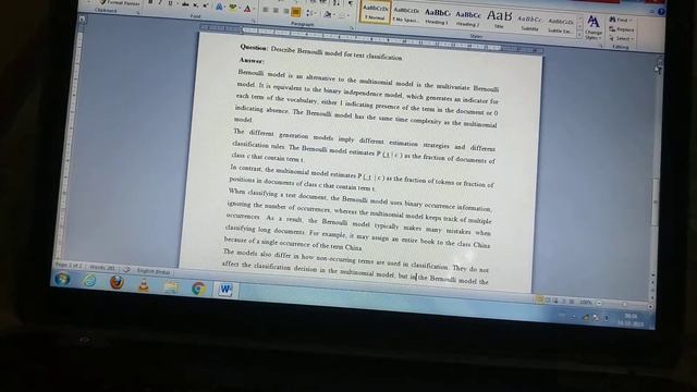 Bernoulli model for text classification смотреть онлайн