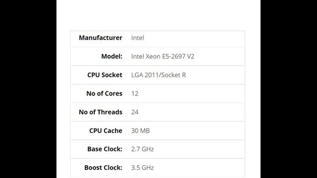 E5-2697V2 Intel Xeon E5-2697 V2 12 Core 2.70GHz 30MB L3 Cache Socket FCLGA2011 Processor