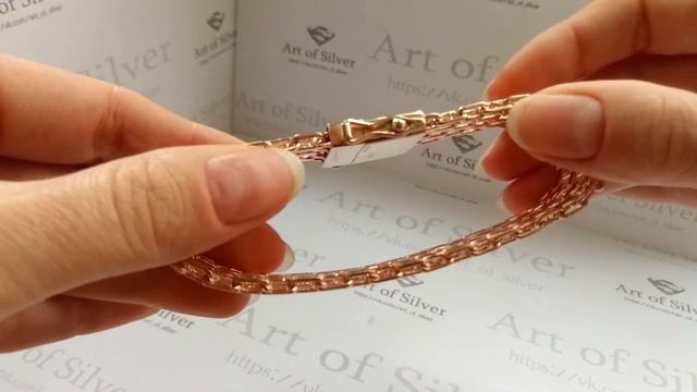 серебряный позолоченный браслет Шестерной Якорь ( шестирядный) смотреть онлайн