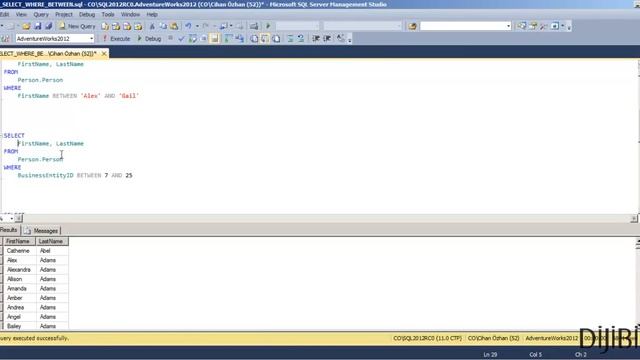 12 T SQL SELECT BETWEEN NOT BETWEEN смотреть онлайн