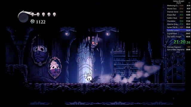 Hollow Knight any% 1.4.3.2+ speedrun in 39:57 смотреть онлайн
