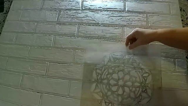 Кирпичи + Трафарет Расшивка,,Выпуклая" Декоративная штукатурка смотреть онлайн