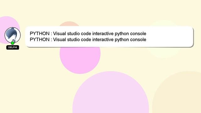 PYTHON : Visual studio code interactive python console смотреть онлайн