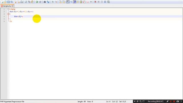 Playing Algoritm Game to make Triangle in PHP programming language смотреть онлайн