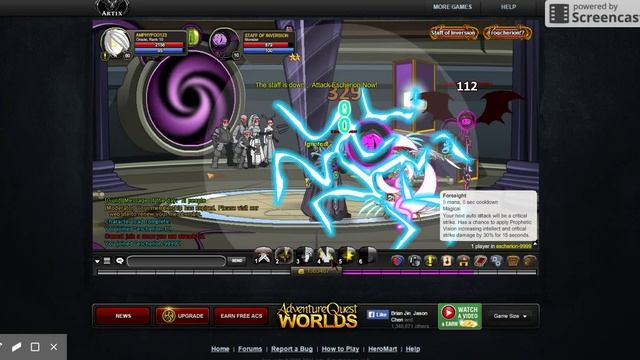 AdventureQuest Worlds, Echerion solo with Oracle class смотреть онлайн