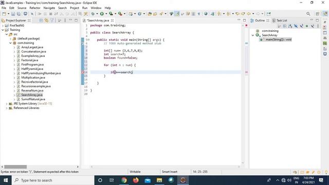 23. Core Java - Write a Program to find a value in an array смотреть онлайн