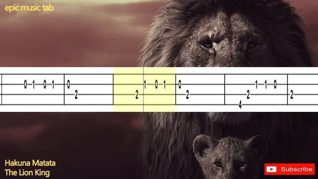 Hakuna Matata - The Lion King - Ukulele Tutorial - Learn How to Play Ukulele - El Rey León + TAB смотреть онлайн