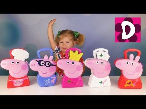 ✿ Свинка Пеппа Обзор на 5 Кейсов Пеппа Принцесса Джордж Пеппа Доктор Peppa Pig Cases New Compilation смотреть онлайн