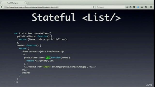 Stoyan Stefanov – Rewriting Facebook comments plugin with React and Flux – Falsy Values 2015 смотреть онлайн