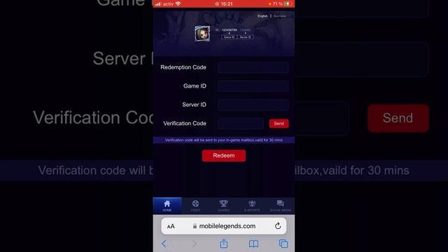 Куда вводить промо код Мобайл легендс? Куда вводить промо код mobile legends?#mobilelegends смотреть онлайн