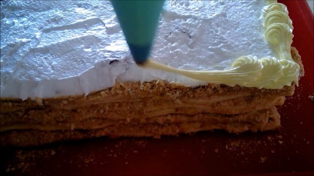 Украшаем торт кремом Cake decoration Торт НАПОЛЕОН смотреть онлайн