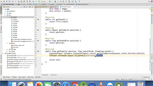 #1 Custom ListView : Android App Development Tutorial #13 in Hindi смотреть онлайн