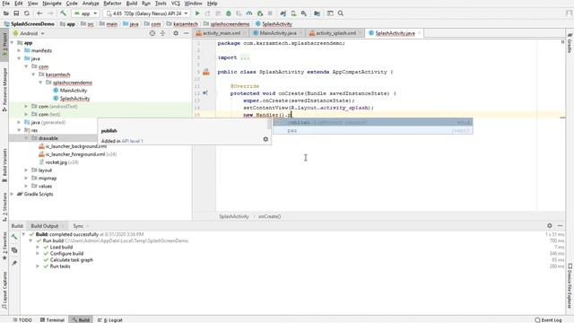 How to bring Splash Screen in Android Studio смотреть онлайн