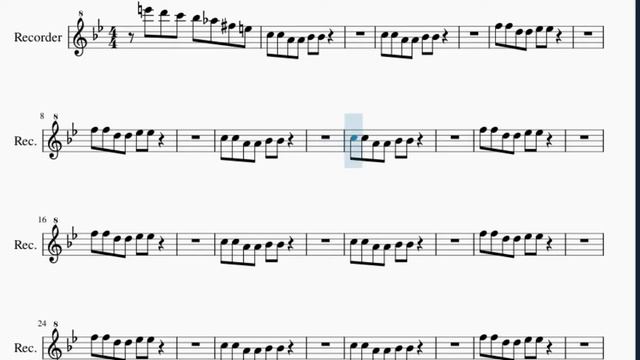 Recorder Sheet Music: How to play Underground Theme (Super Mario 3D World) by Mahito Yokota смотреть онлайн