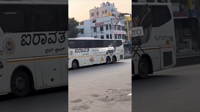 Karnataka State Road Transport Corporation Airavat Club Class Scania arriving at Madiwala смотреть онлайн