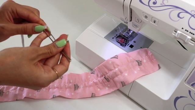 МК Волнистая резинка для волос - как сшить большую резинку для волос - DIY - sewing смотреть онлайн