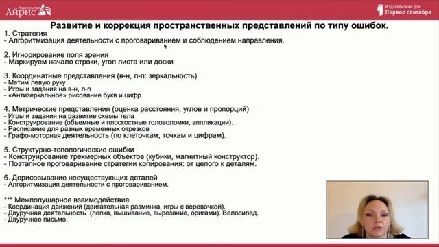 Анализ, коррекция и развитие пространственных представлений у дошкольников и младших школьников н.. смотреть онлайн