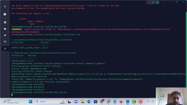 How to fix Ansible WARNING module parted not found смотреть онлайн