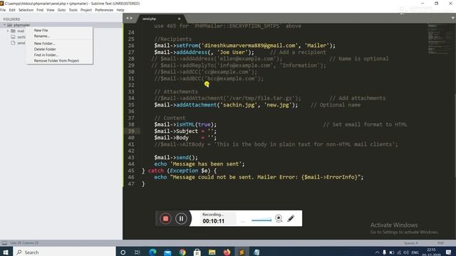 How to send email with attachment From Local/Online Server using PHPMailer in Hindi | Updated 2020 смотреть онлайн