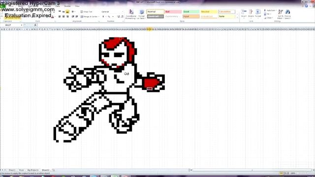 Speed Art Iron Man - Excel 2010 (Josh Porte) смотреть онлайн