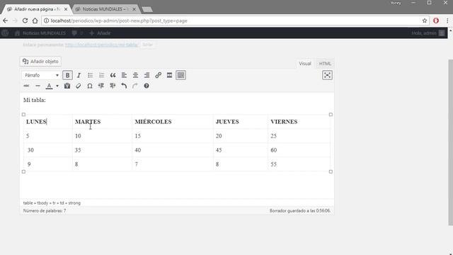 Como insertar una tabla en Wordpress 2018 смотреть онлайн
