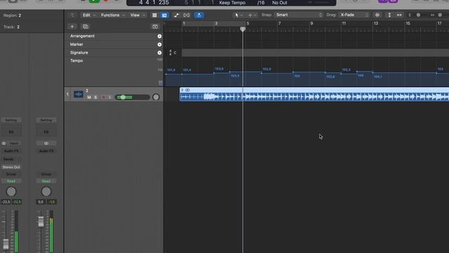 Как плавающий темп сделать постоянным. Logic Pro смотреть онлайн