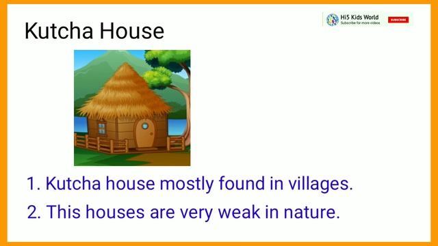 Class 1 EVS - Types of Houses | Kutcha house and pucca house| Grade 1 EVS| Different types of house смотреть онлайн