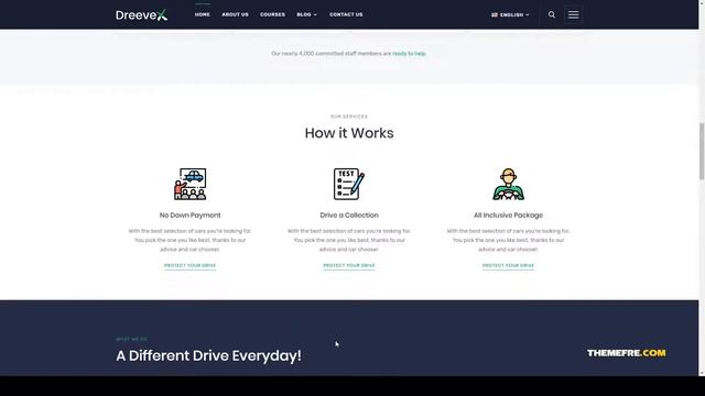 DreeveX Driving School WordPress Theme clean class Honjo смотреть онлайн