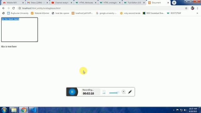 Ondragleave Attribute in HTML - HTML attribute learning in Urdu Hindi смотреть онлайн