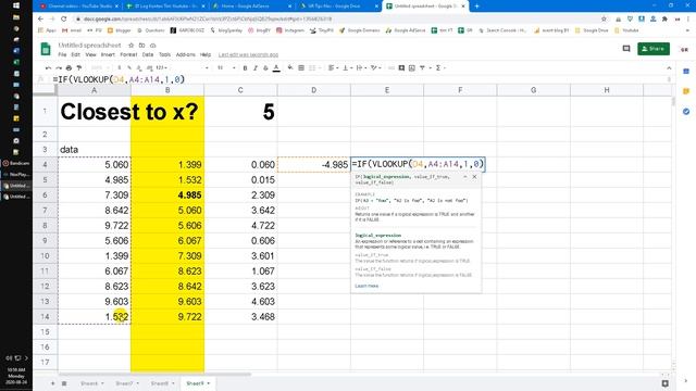 How to Find Value Closest to X in Google Sheet and Excel смотреть онлайн