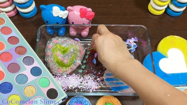 Special Series HELLO KITTY Slime | Mixing GLITTER and MAKE UP into CLEAR Slime # 1471 смотреть онлайн