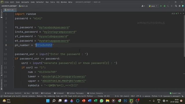 Make an Advanced Password Manager in Python 2022 | With just 60 lines of code | Mini Tutorials смотреть онлайн