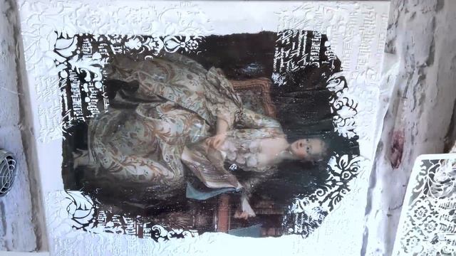 ?#Decoupage Tutorial Vintage Canvas?Mixmedia?#Декупаж мастеркласс винтажная картина на холсте?DIY