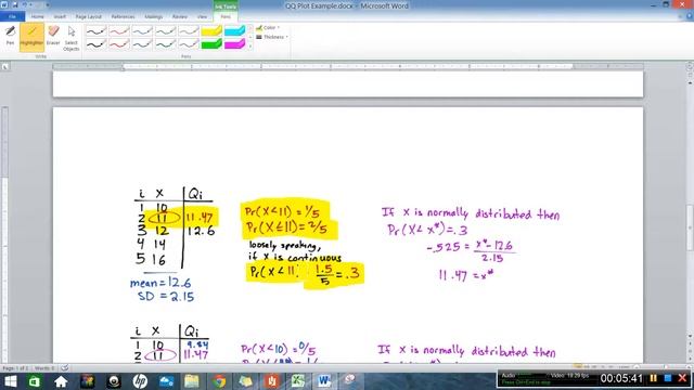 QQ Plot Example смотреть онлайн