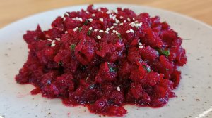 ДИЕТИЧЕСКАЯ СВЕКОЛЬНАЯ ИКРА с зеленью и кунжутными семенами