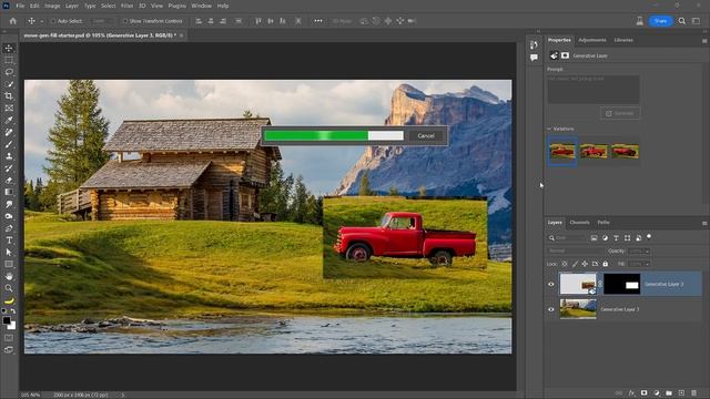 How to Move and regenerate an object made by Generative Fill - Photoshop tutorial смотреть онлайн